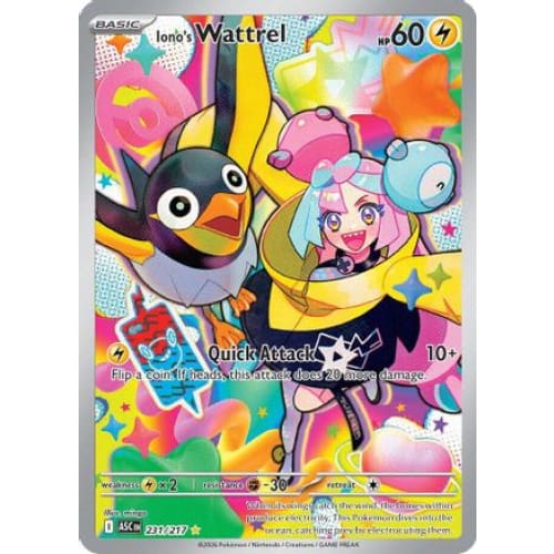 Iono’s Wattrel - 231/217 (231) Illustration Rare Holofoil