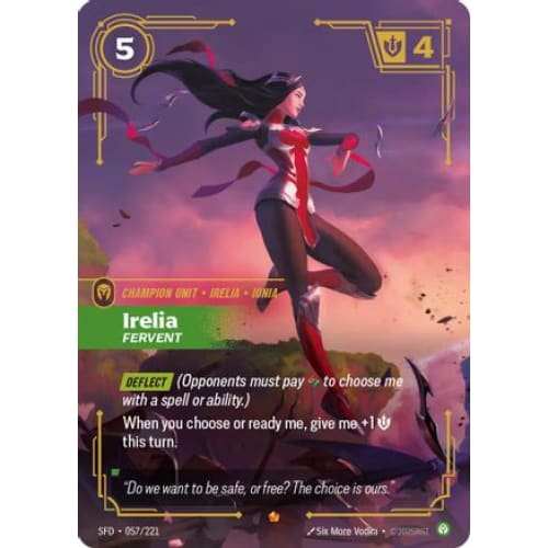 Irelia - Fervent (057/221) - Spiritforged Foil - Single