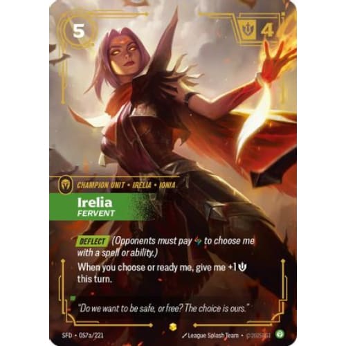 Irelia - Fervent (Alternate Art) (057a/221) - Spiritforged