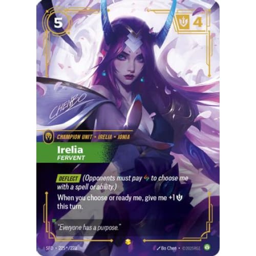 Irelia - Fervent (Signature) (225*/221) - Spiritforged Foil