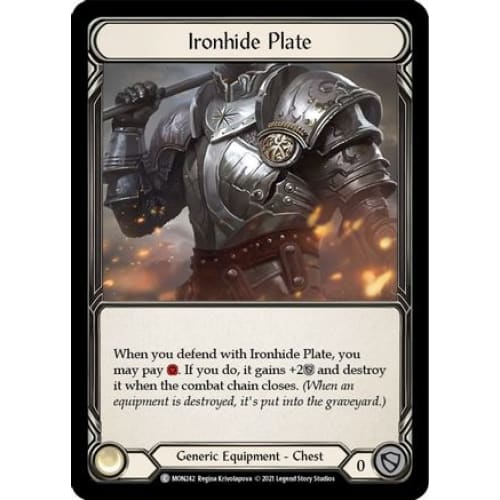 Ironhide Plate (MONARCH) 1st Edition Cold Foil - Single