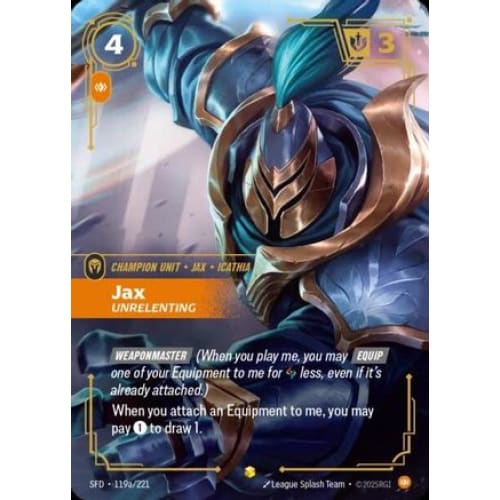 Jax - Unrelenting (Alternate Art) (119a/221) - Spiritforged