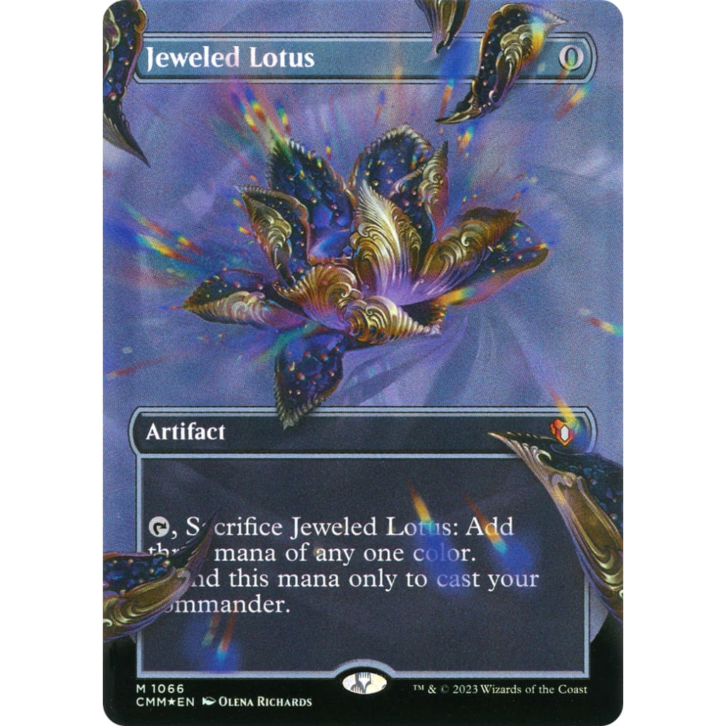 Jeweled Lotus (CMM-1066) (Borderless) Textured Foil - Single
