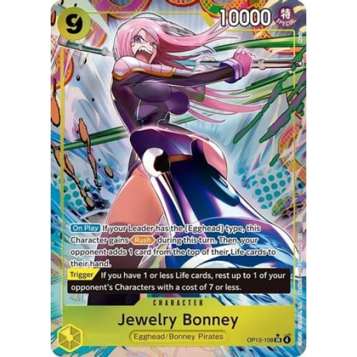 Jewelry Bonney (108) (Alternate Art) OP13-108 SR Carrying