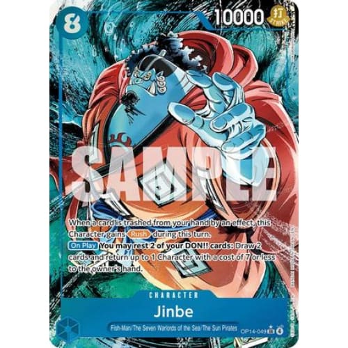 Jinbe - OP14-049 (Alternate Art) SR The Azure Sea’s Seven