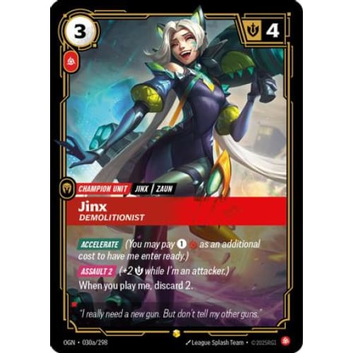 Jinx - Demolitionist (Alternate Art) (030a/298) - Origins