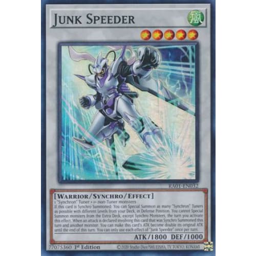 Junk Speeder - RA01-EN032 Super Rare 1st Edition - Single