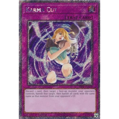 Karma Cut (Platinum Secret Rare) - RA04-EN128 Platinum Rare