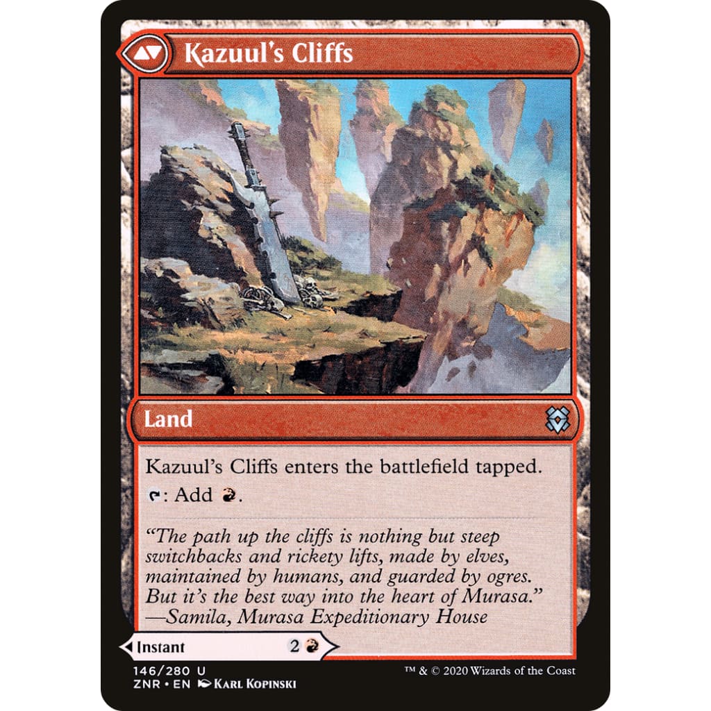 Kazuul’s Fury // Cliffs (ZNR-146) Foil - Single
