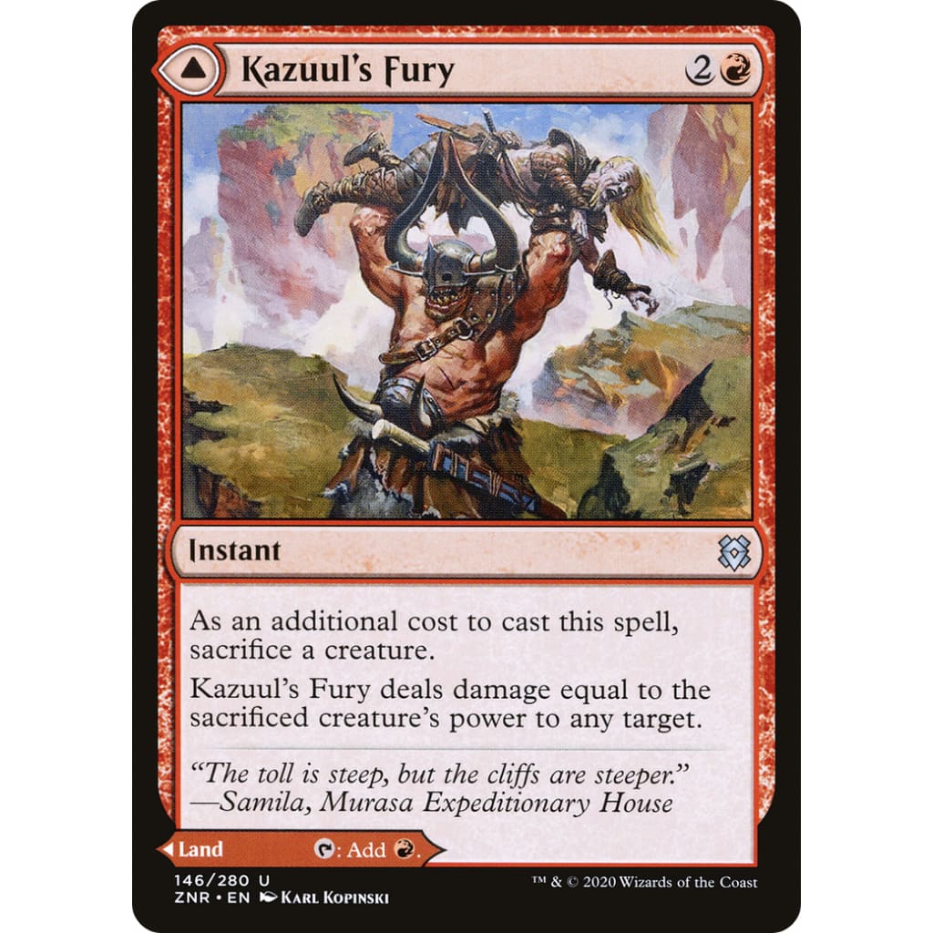 Kazuul’s Fury // Cliffs (ZNR-146) Foil - Single