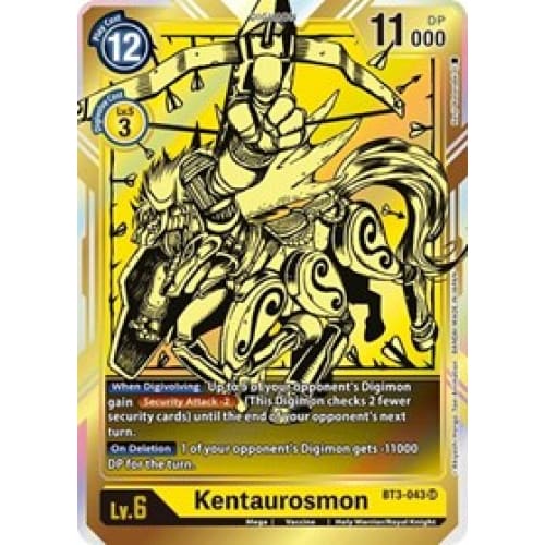 Kentaurosmon (Alternate Art) - BT3-043 - Super Rare - Single