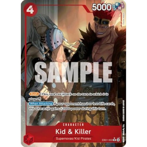Kid & Killer (Alternate Art) EB01-003 R Extra Booster: