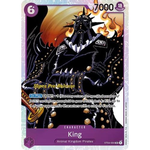 King ST04-004 SR Super Pre-Release Starter Deck 4: Animal