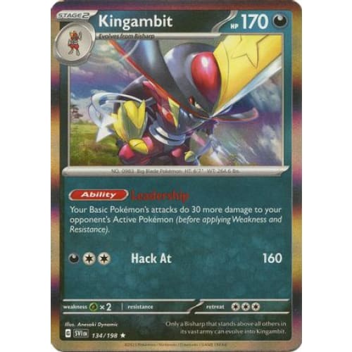 Kingambit - 134/198 (134) Rare Reverse Holofoil - Single