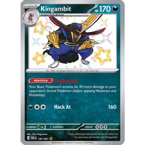 Kingambit (187) Shiny Rare Holofoil - Single