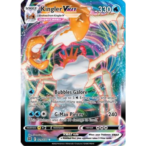 Kingler VMAX (029/172) Holo Rare Holofoil - Single