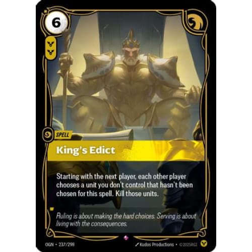 King’s Edict (237/298) - Origins Foil - Single