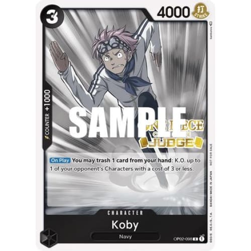 Koby (Judge) OP02-098 PR One Piece Promotion Cards Foil