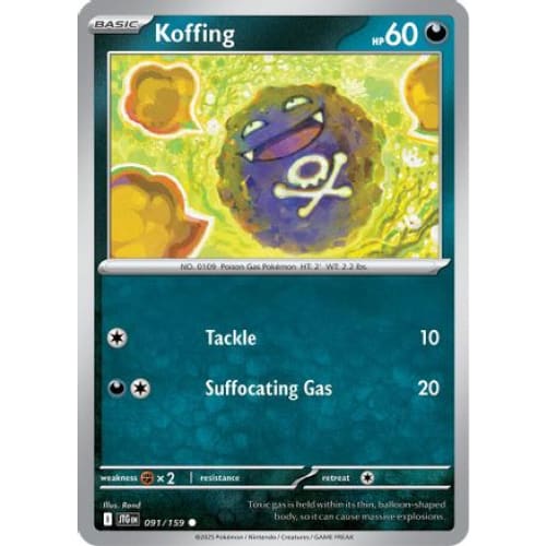 Koffing (91) Common Reverse Holofoil - Single