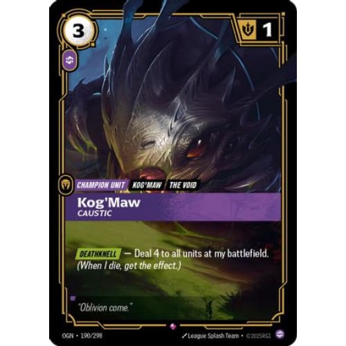 Kog’Maw - Caustic (190/298) - Origins Foil - Single
