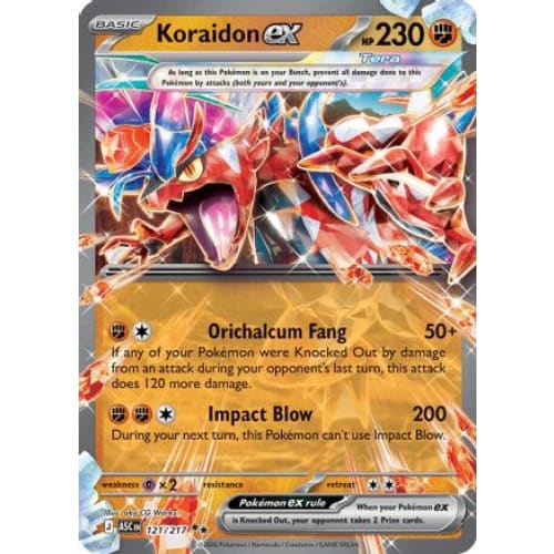 Koraidon ex (121) Double Rare Holofoil - Single