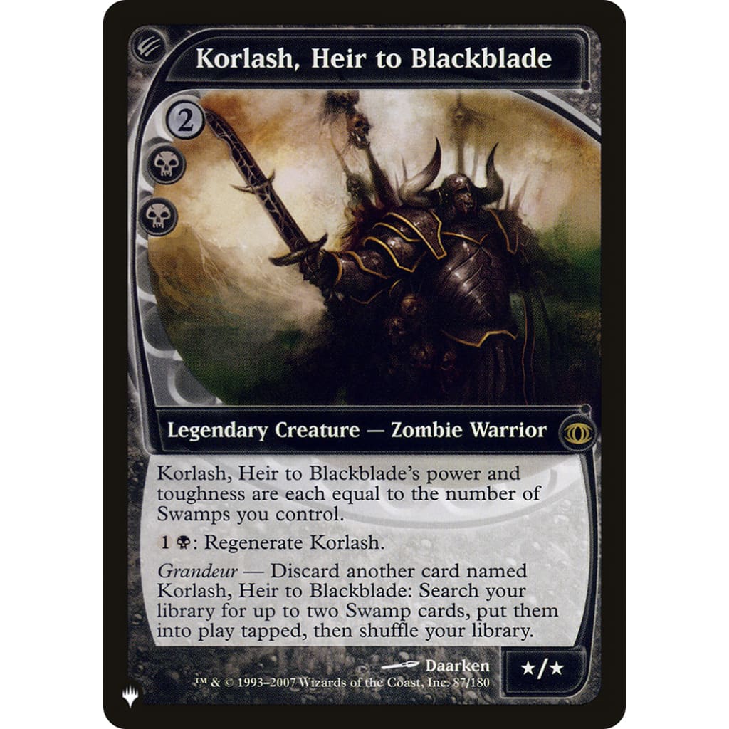 Korlash Heir to Blackblade (PLIST-102) - Single