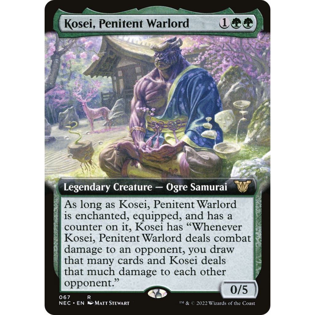 Kosei Penitent Warlord (NEC-067): (Extended Art) - Single