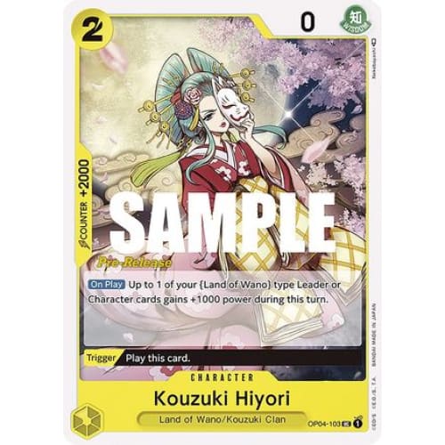 Kouzuki Hiyori OP04-103 UC Kingdoms of Intrigue Pre-Release