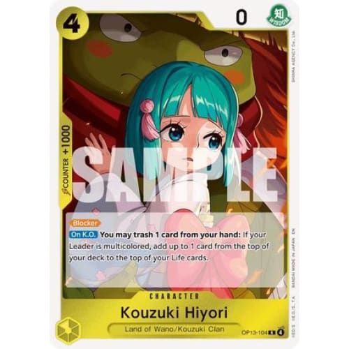 Kouzuki Hiyori OP13-104 R Carrying On His Will Foil - Single