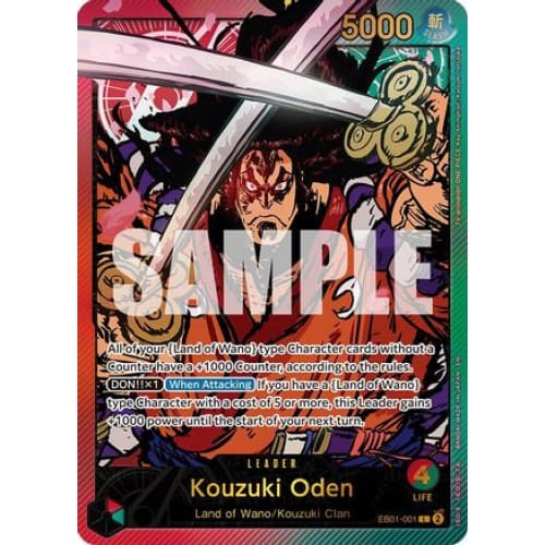 Kouzuki Oden (SPR) EB01-001 L Extra Booster: Anime 25th