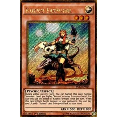 Kozmo Farmgirl (PGL3-EN024) Gold Secret Rare 1st Edition