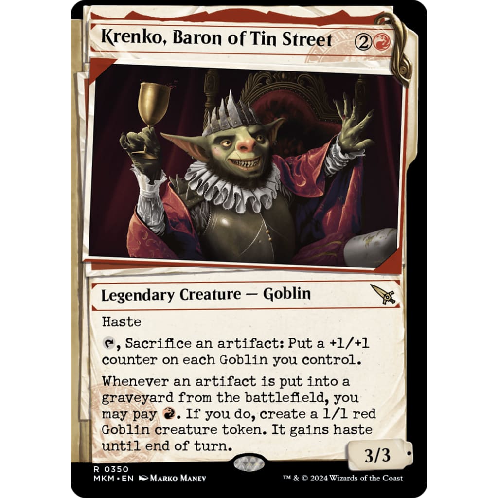 Krenko Baron of Tin Street (MKM-350): (Showcase) Foil