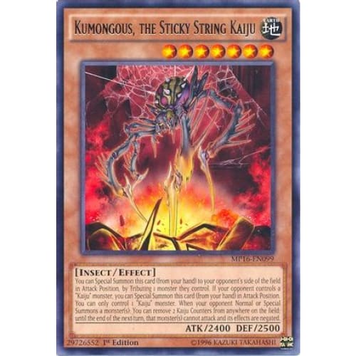 Kumongous the Sticky String Kaiju (MP16-EN099) Rare
