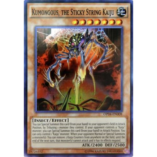 Kumongous the Sticky String Kaiju (OP04-EN008) Super Rare