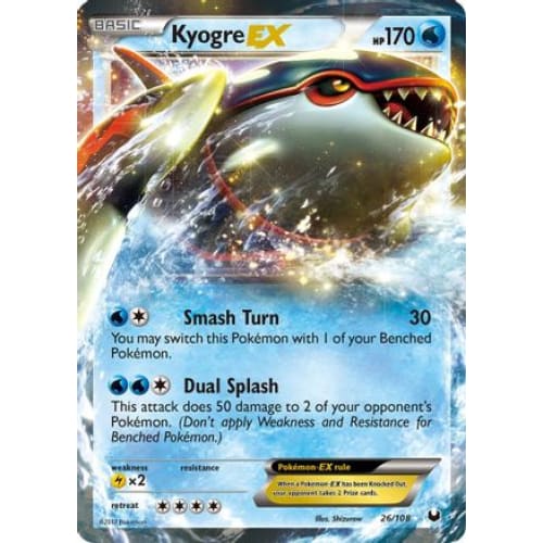 Kyogre-EX (026/108) Holo Rare Holofoil - Single