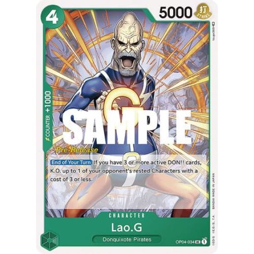 Lao.G OP04-034 UC Kingdoms of Intrigue Pre-Release Cards