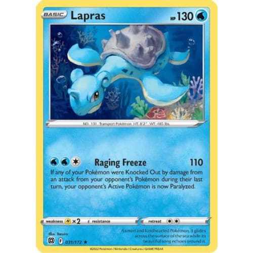 Lapras (031/172) Rare Classic - Single