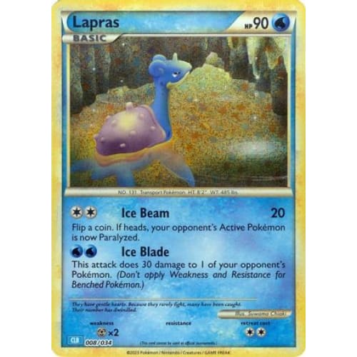 Lapras (8) Rare Holofoil - Single