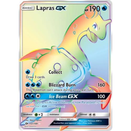 Lapras-GX (151/149) Holo Rare Holofoil - Single