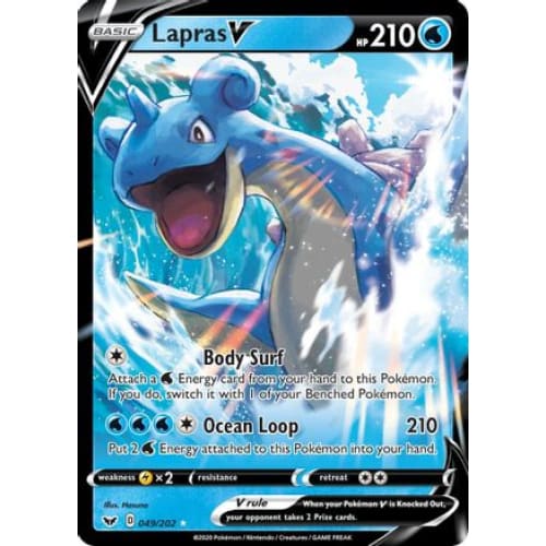 Lapras V (049/202) Holo Rare Holofoil - Single