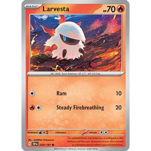 Larvesta (24) Common Reverse Holofoil - Single
