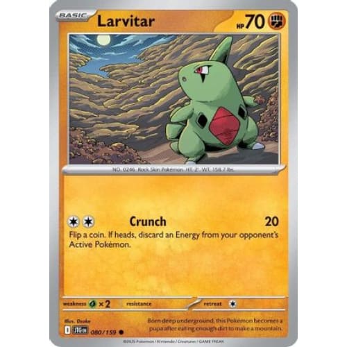 Larvitar (80) Common Reverse Holofoil - Single