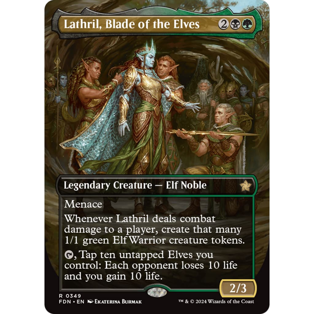 Lathril Blade of the Elves (FDN-349) (Borderless) - Single