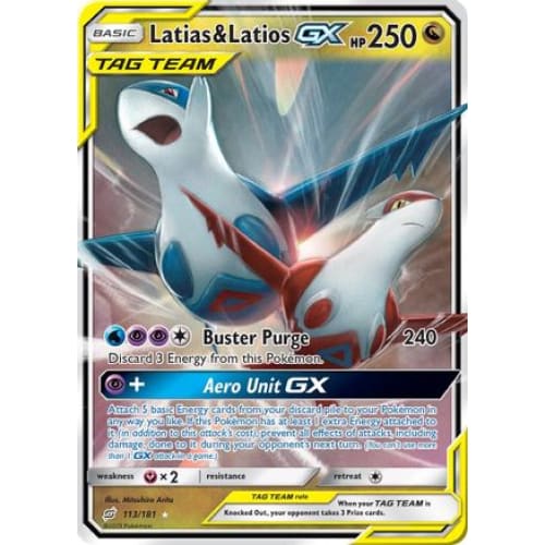 Latias & Latios-GX (113/181) Holo Rare Holofoil - Single