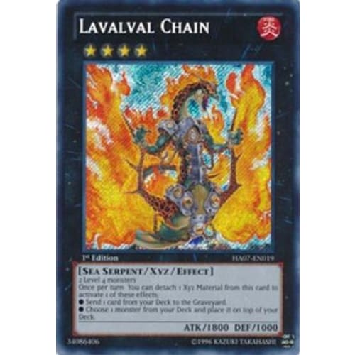 Lavalval Chain (HA07-EN019) Secret Rare Unlimited - Single