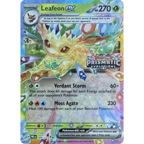 Leafeon ex - 006/131 (Prismatic Evolutions Stamp) (6) Promo
