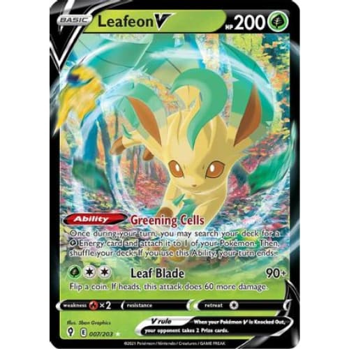 Leafeon V (007/203) Holo Rare Holofoil - Single
