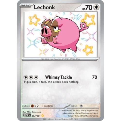 Lechonk (207) Shiny Rare Holofoil - Single