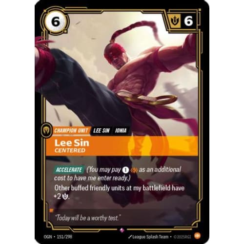 Lee Sin - Centered (151/298) - Origins Foil - Single