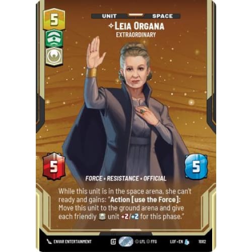 Leia Organa - Extraordinary (Prestige Foil) (1082) Foil